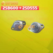 1Pairs NEW NEC  2SB600 / 2SD555 TO-3 ISC Silicon PNP Power Transistors