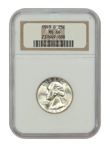 1949-D 25C NGC MS66 - Washington Quarter