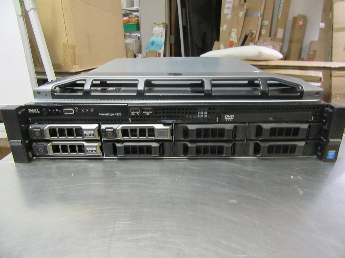 サーバー Dell Vostro Dell Poweredge R530 2U 32GB RAID5 1.8TB (3ea 1TB) 6 core Xeon 1.9