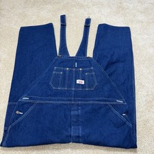 Round House Denim Overalls Men 42x30 Workwear Bib Dungaree Carpenter