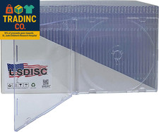 CD Jewel Cases Slimline 5.2Mm, Single 1 Disc, Clear, Pack of 10