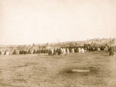 John C.H. Grabill - Indian Council in Hostile Camp - Paper or Canvas
