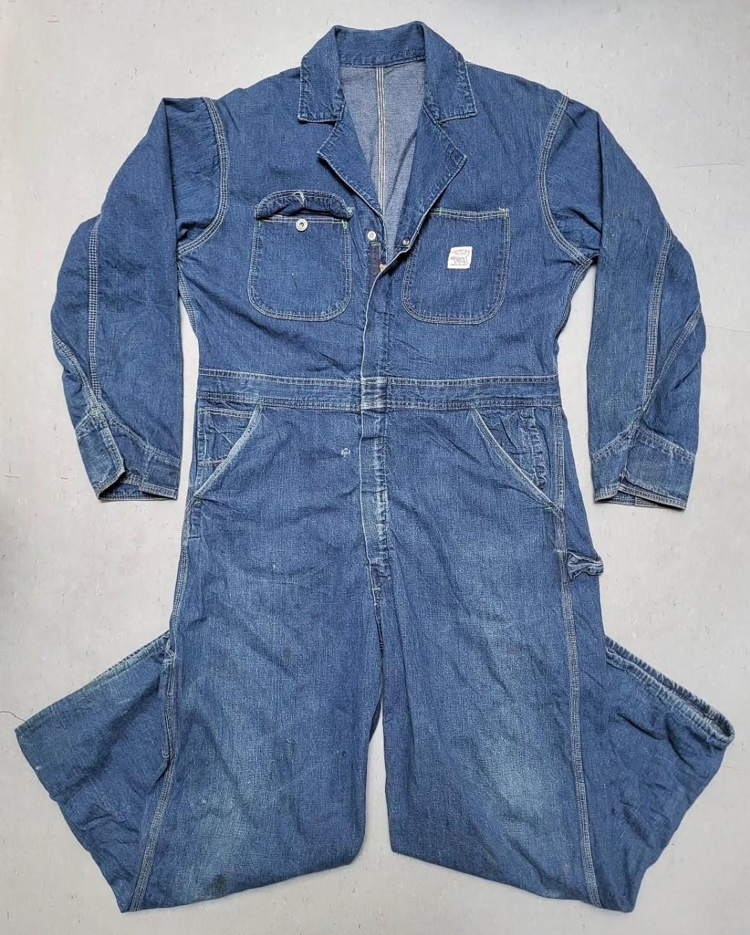 POINTER BRAND Denim Cover Ralls USA製 L Vtg 50s POINTER BRAND Denim Coveralls Workwear Selvedge Indigo | eBay