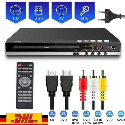 1080P CD DVD HD Spieler mit HDMI USB AV Anschluss Fernbedienung für TV Player
