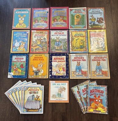 Vintage Arthur Book Lot 25 Marc Brown 1990s Classroom Kids Picture Books Bundle