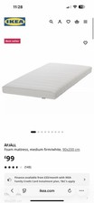  LONDON COLLECTION - ÅVANG Foam mattress, firm/white, 90x200 cm RRP £ 99