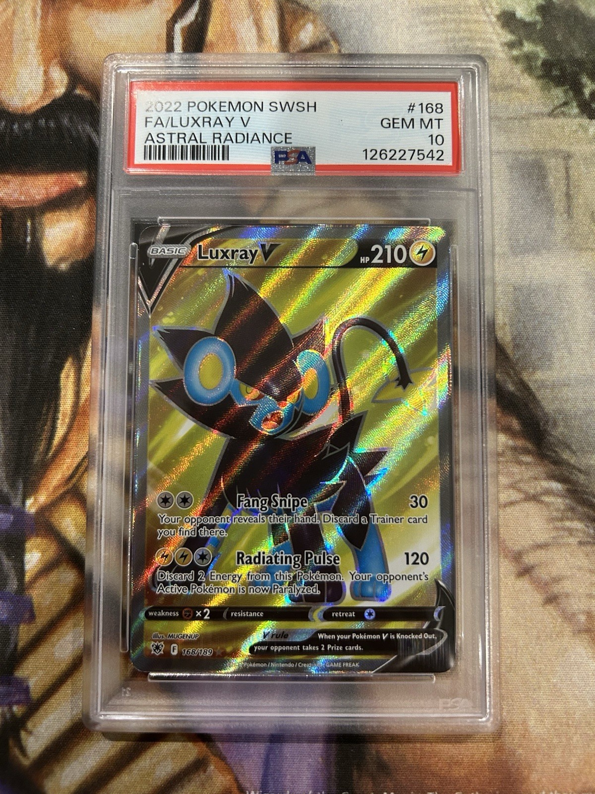 Luxray V #168 Pokemon Astral Radiance Ultra Rare Full Art Holo - PSA 10 🔥