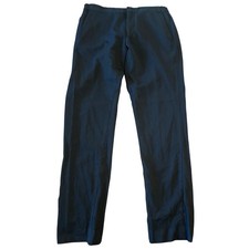 Sandro Paris Black 100 Virgin Wool Tailored Straight Leg Trousers Size 40 FR