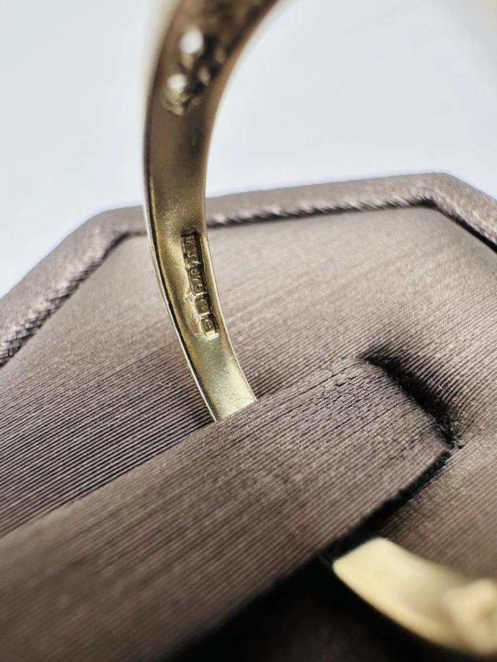 Золотое кольцо с аметистом 9 карат, винтажное и с клеймом  - Изображение 2 из 4