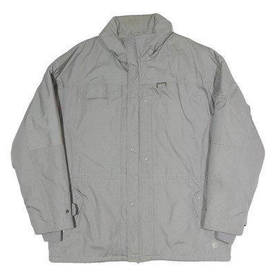 Graue Herrenjacke L Polyestermischung Uni Reißverschluss Funktionell Freizeit Oberbekleidung