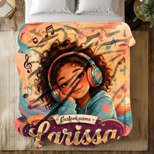 Girl Personalized Coral Fleece Blanket Sweet Decor