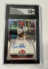 2023 Bowman - Chrome Prospect Autographs Cam Collier Speckle Refractor SGC 10