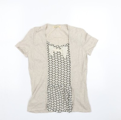 NEXT Damen beige Basic Bluse Größe 10