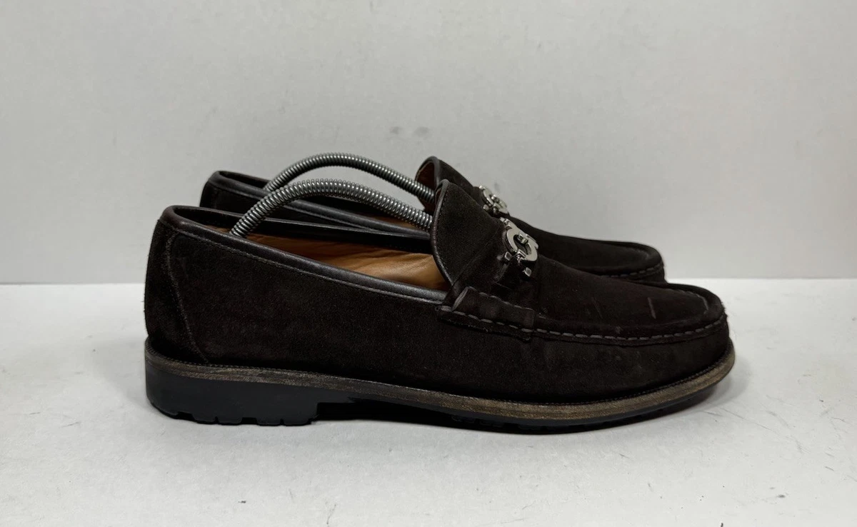 Cool Salvatore Ferragamo Men\'s Black Suede Slip-on Loafers, Size 11 EE Med, NWTs Salvatore Ferragamo Men main image 3