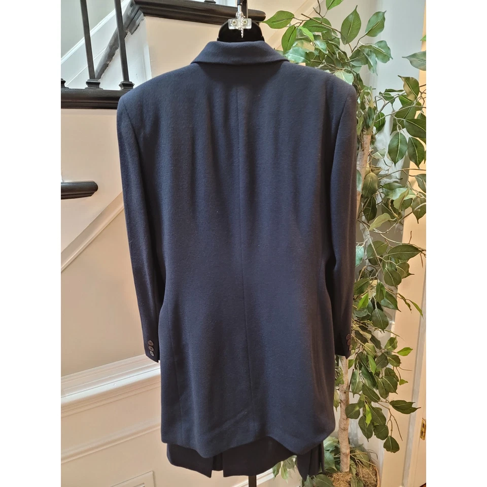 Traje Blazer y Skrit Josephine Chaus 2 Piezas Mujer 12 Azul 100% Lana Manga Larga Foto 4 de 4