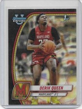 2025 Bowman Chrome University 1st Black Wave Refractor Derik Queen Pelicans #19