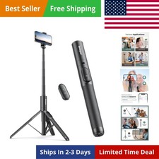 60" Phone Tripod - Selfie Stick, Lightweight All in One Phone Tripod Integrat...