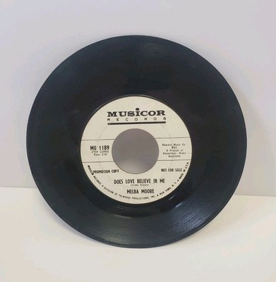 MELBA MOORE: does love believe in me / don't cry sing along with the music 7'' 