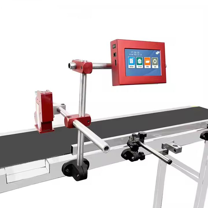 Online inkjet printer without conveyor 12.7mm inkjet date text pattern LOGO