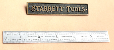 STARRETT No.C604RE-6   6  Long Spring-Tempered  Steel Rule W/Inch Grad. USA Made