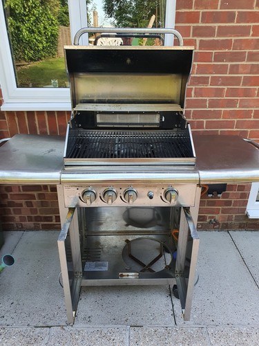 Edelstahl 6 Brenner Grill mit Drehspieß und Gasregler