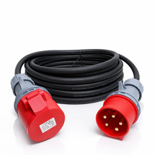 16A 32A 3 Phase Extension Lead 4 Pin 5 Pin 415V Industrial H07RN-F Rubber Cable
