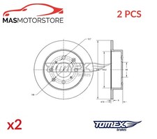BREMSSCHEIBEN SATZ PAAR HINTEN TOMEX BRAKES TX 72-32 2PCS P FÜR ACURA INTEGRA