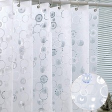Eva 8g Bathroom Shower Curtain Liner, 72x72 Inch 3d Frosted Bubble Heavy Duty...