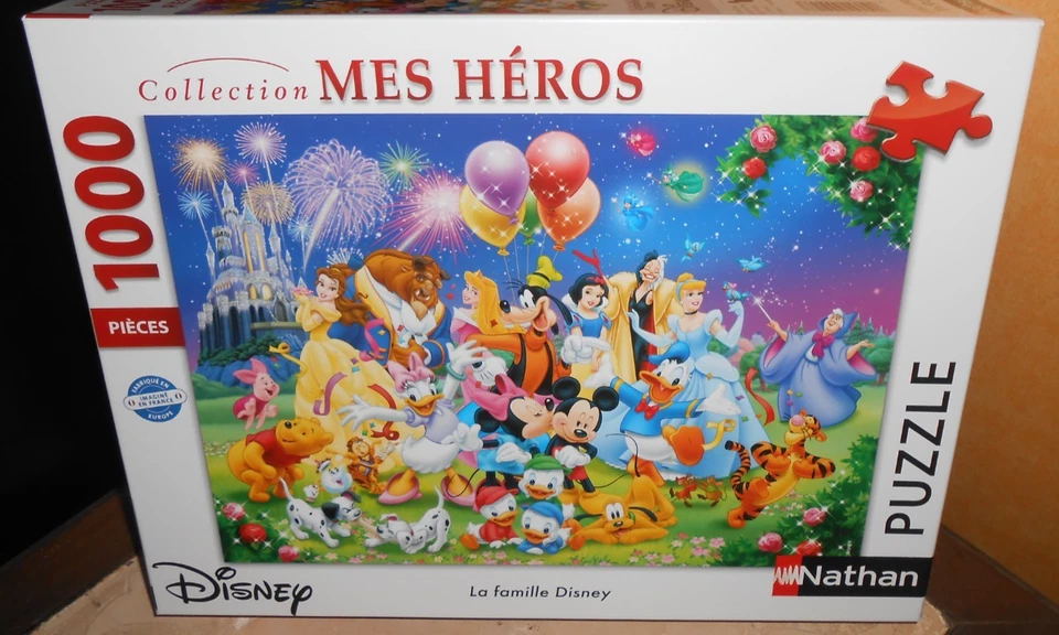 puzzle nathan 1000 pièces LA FAMILLE DISNEY, neuf - Photo 1/1