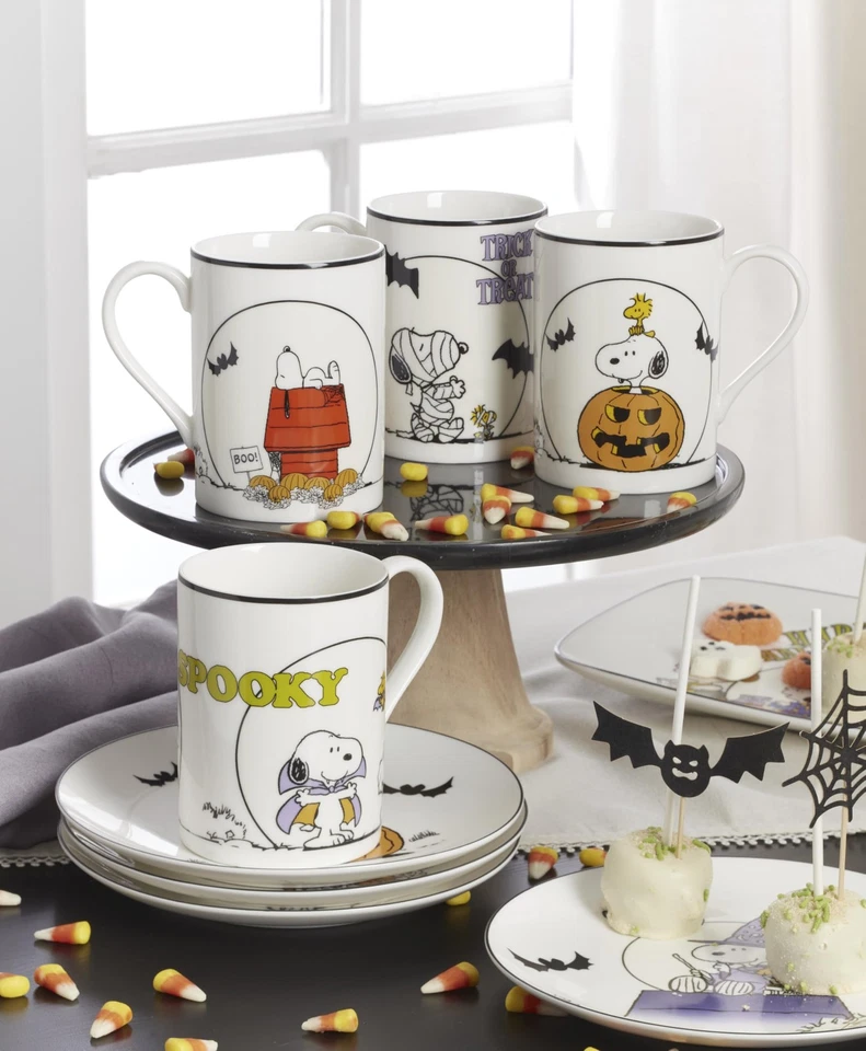 Кофейные кружки, PEANUTS The Great Pumpkin 11 унций кружки набор из 4, в ассортименте, фарфор... - Изображение 3 из 4