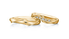 Fede nuziale coppia oro giallo 14 kt diamante naturale 0,10 carati misure 7 8 9