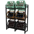 Box Shelf Metal for 6 Drinks Crates – Shelf 91x31x116 cm – Sturdy Modern