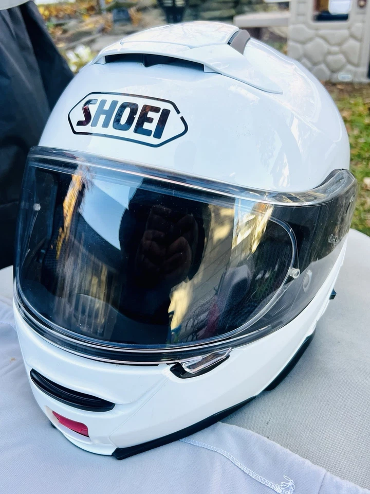 Casco modular Shoei Neotec II blanco/visera transparente/bolsa de almacenamiento OEM/tamaño grande  Foto 4 de 4