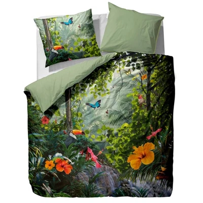 Essenza Bettwäsche Dschungel Gabriel green Satin Urwald Digitaldruck Baumwolle - Bild 1 von 4
