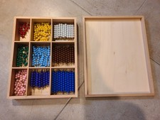 Montessori wood & beads educational items numerous/various pieces