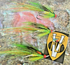 3 V Fly All Size Signature JC Greenlander Cascade Patriot Double Salmon Flies 