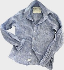 Frank & Irene XXS Linen Light Blue Ron Herman Top