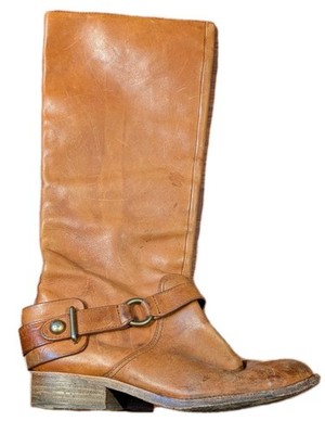 Coach Natale Leather Harness Boots Women s 7.5 Brown