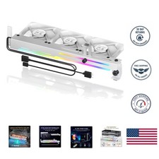 ARGB 5V GPU Cooling System with Three Silent 80mm Fans for Enhanced Performance