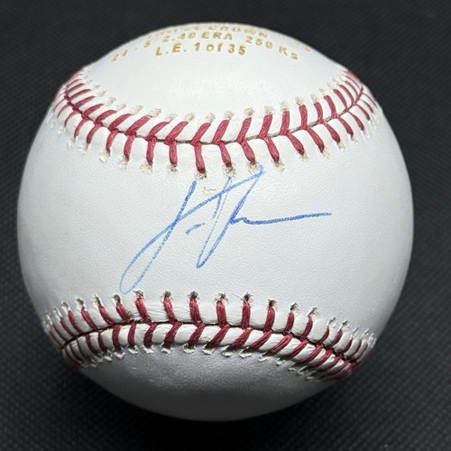 Justin Verlander Early Signed Stat Baseball RL COA Detroit Tigers Houston Astros