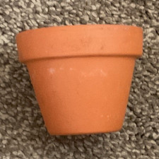 Small Orange Terracotta Round Flower Plant Pot Planter, Drainage Hole, 1 Pot