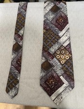 Pierre Balmain 100% Silk Tie Multicolor Geometric Extra Long 65” Made In USA