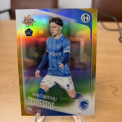 2025-26 Topps Chrome UCC UEFA Konstantinos Karetsas Radiating Rookies SSP Genk