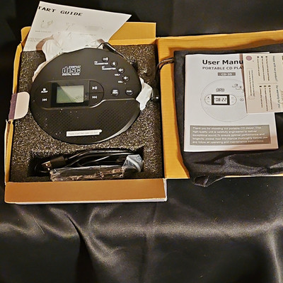 CD-35 Portable CD Player, Black, Bluetooth, FM Transmitter, USB Playback