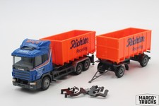 Herpa Scania 4-series roll-off container truck and trailer "Richter Recycling Ri