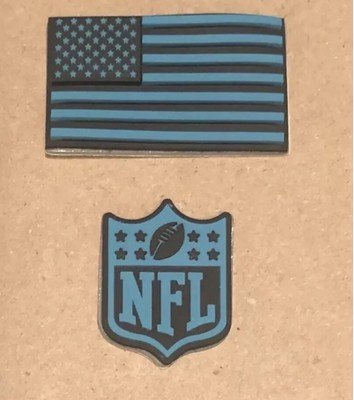 Aqua And Black 3D American Flag Shield Riddell Speed Flex Schutt Eclipse