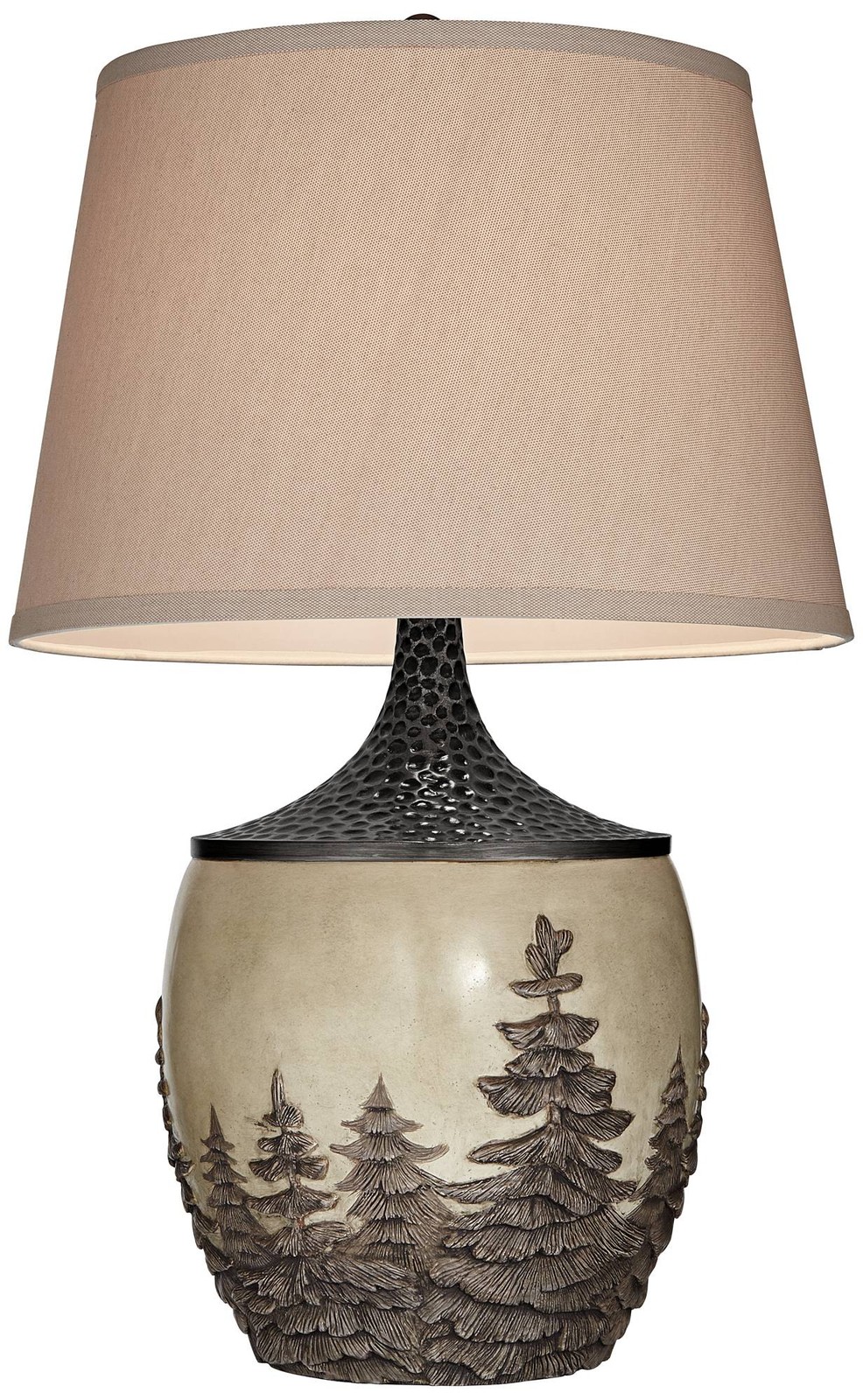 Franklin Iron Works 30" High Great Forest Fir Tree Rustic Table Lamp