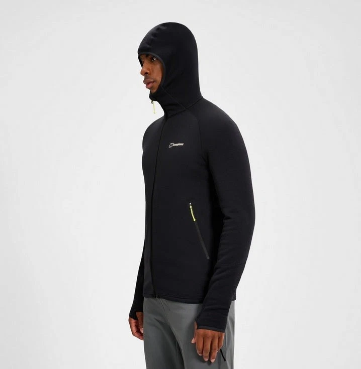 Berghaus Hombre Kinetic Powerstretch Sudadera con Capucha Negra NUEVA Foto 4 de 4