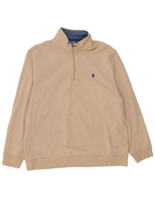 IZOD Herren Zip Neck Sweatshirt Pullover XL Beige Polyester KS01