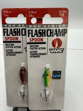 2X VMC UV Flash Champ 1/16 Spoon GLOW RED SHINER GLOW GREEN FIRE  UV